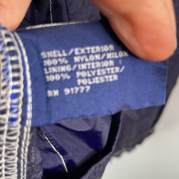 VINTAGE Y2K Weathervane Outfitters Anorak Jacket Navy Blue Contrast Stitch M - Picture 8 of 12